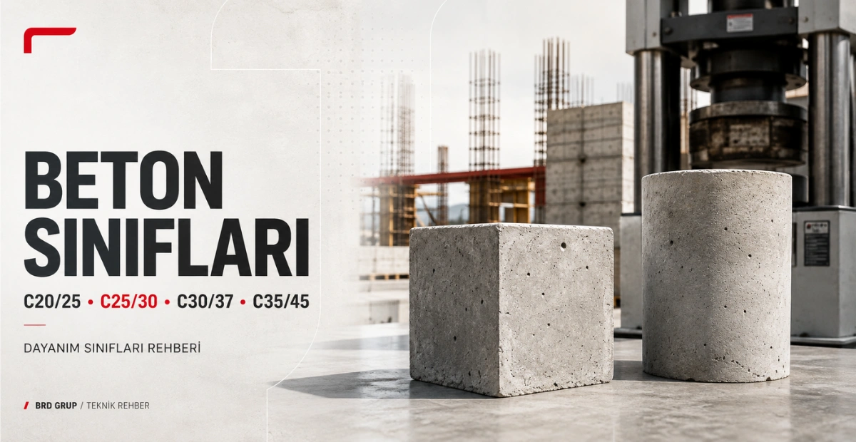 C20/25 C25/30 C30/37 ve C35/45 beton sınıfları
